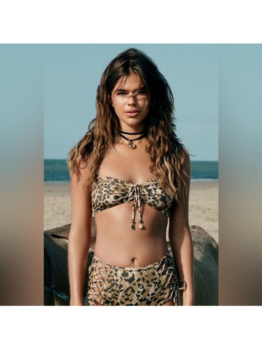 Spell and the gypsy collective belle mare leopard print bikini size S - Picture 7 of 11